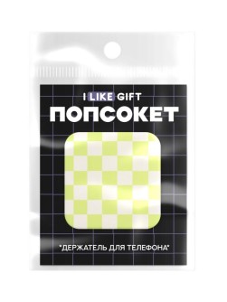 Попсокет-зеркало iLikeGift «Checkered», green