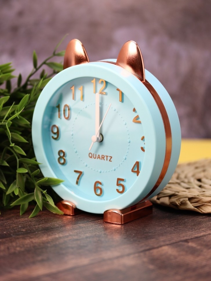 Часы-будильник "Golden awakening Kitty", blue
