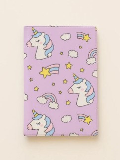 ОБЛОЖКА ДЛЯ ПАСПОРТА &quot;Rainbow Unicorn&quot;, плотность 600 мкм