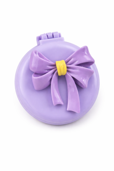 Расческа раскладная с зеркалом "Festive bow", фиолетовая