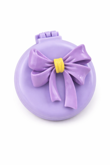 Расческа раскладная с зеркалом "Festive bow", фиолетовая