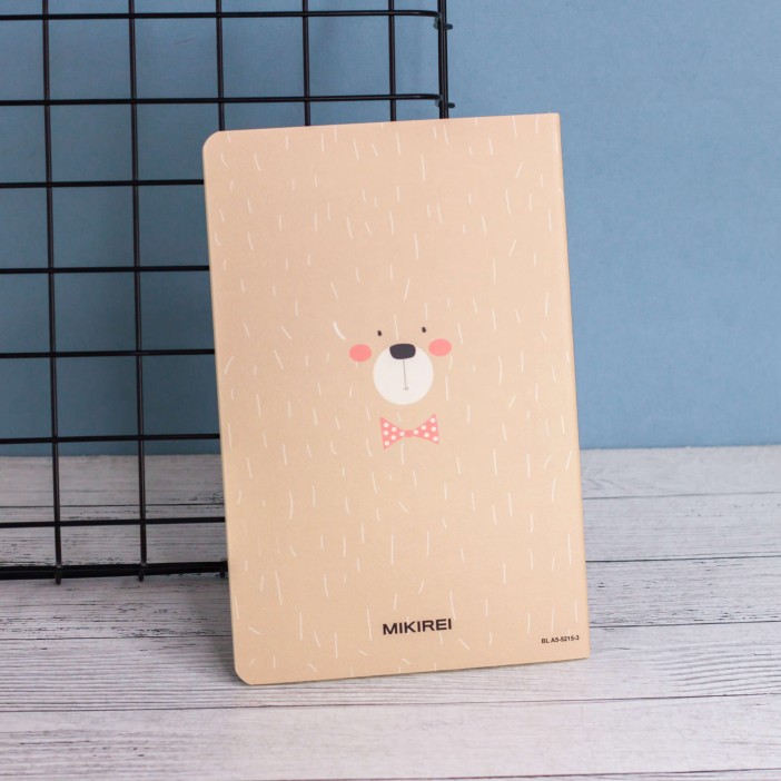 Тетрадь (A5) "Dreamy bear with bow", brown (13.5*20.5) 