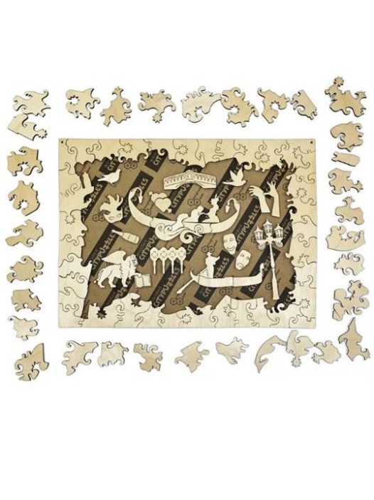 Фигурный пазл деревянный &quot;Citypuzzles. Венеция&quot; (104 элемента) 