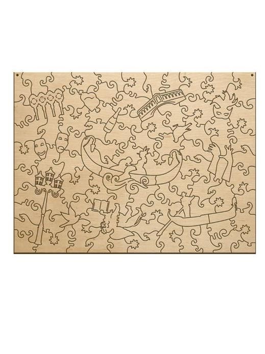 Фигурный пазл деревянный &quot;Citypuzzles. Венеция&quot; (104 элемента) 