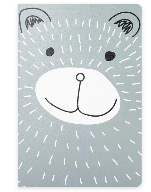 Тетрадь "Bear", light gray 