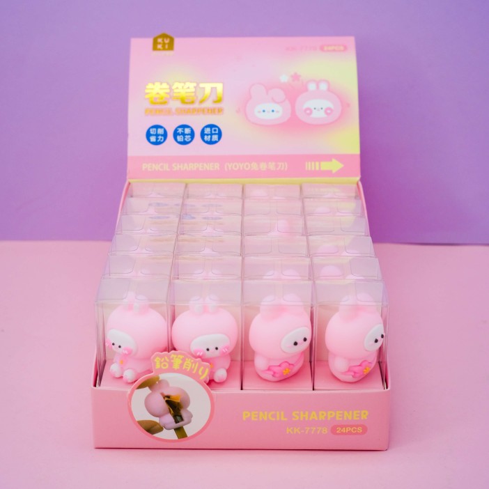 Точилка для карандашей "Hare", pink, mix 