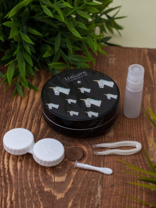 Контейнер для линз "Unicorn", black 