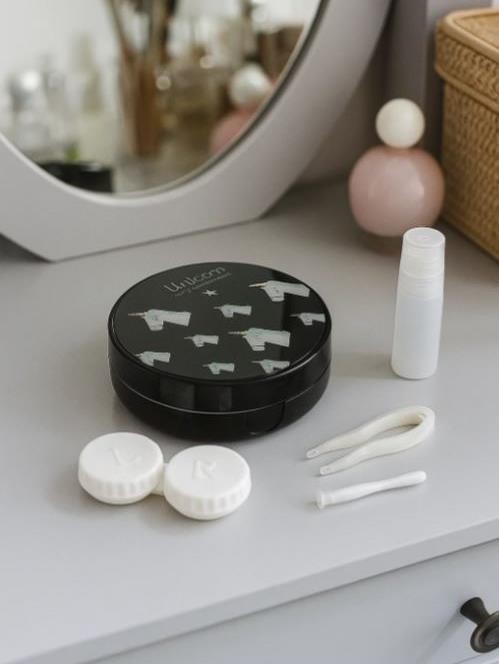 Контейнер для линз "Unicorn", black 