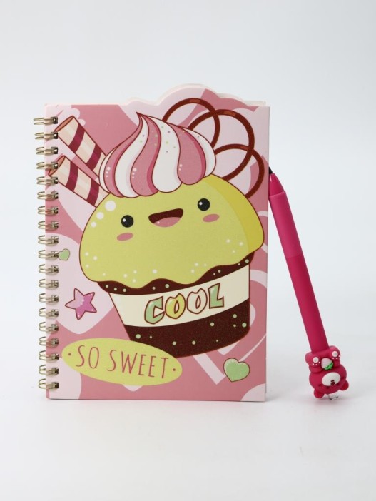 Блокнот на спирали (B6) "Sweet cupcake", red (13*18) 
