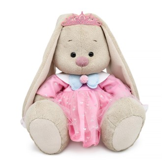Мягкая игрушка "Зайка Ми в платье и розовой диадеме (малый)" (18 см)
