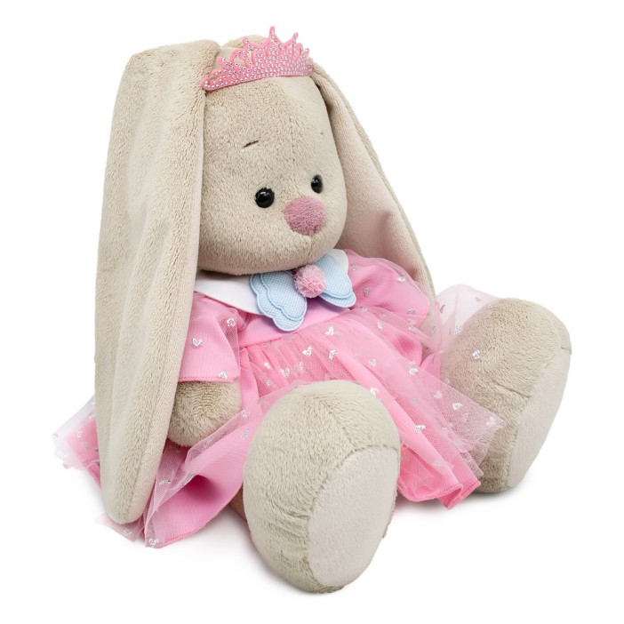 Мягкая игрушка "Зайка Ми в платье и розовой диадеме (малый)" (18 см) 