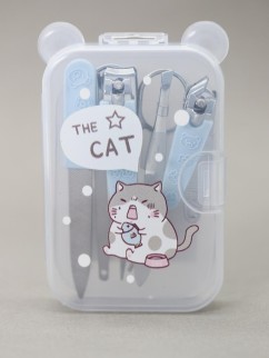 Маникюрный набор &quot;The cat screaming&quot;, blue