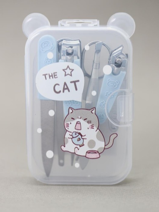 Маникюрный набор &quot;The cat screaming&quot;, blue 
