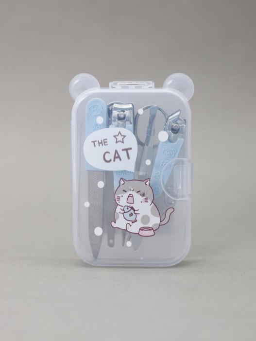 Маникюрный набор &quot;The cat screaming&quot;, blue 