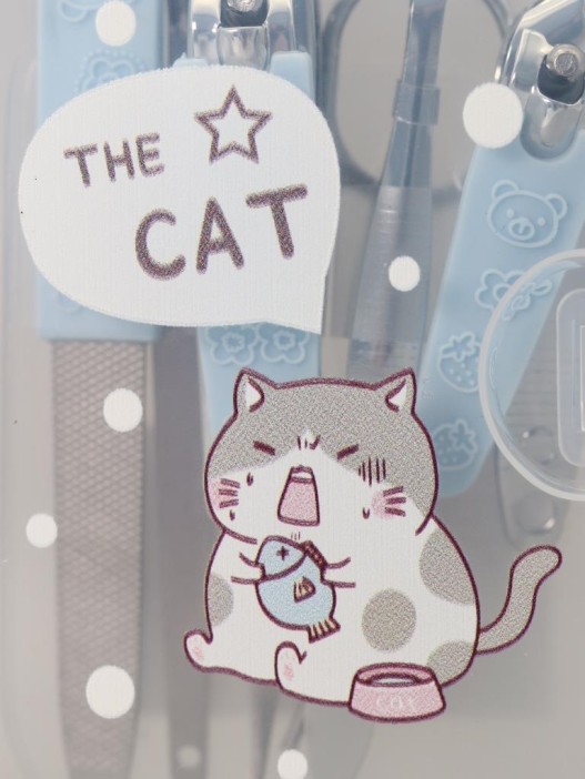 Маникюрный набор &quot;The cat screaming&quot;, blue 