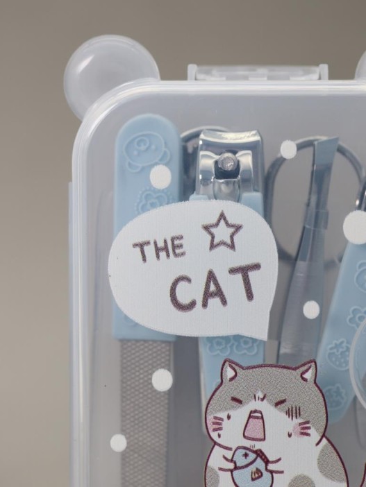 Маникюрный набор &quot;The cat screaming&quot;, blue 