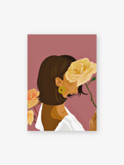 Набор бирок-открыток 10 шт. «Жёлтые розы», 5*7 см