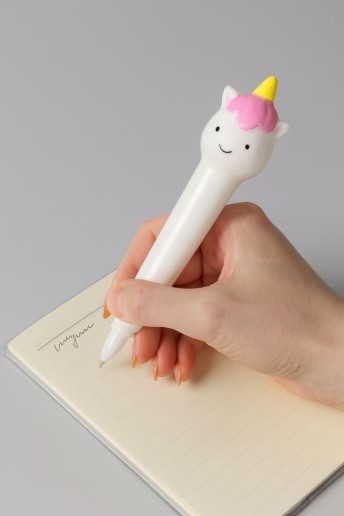 Ручка-сквиш "Smiling unicorn", white