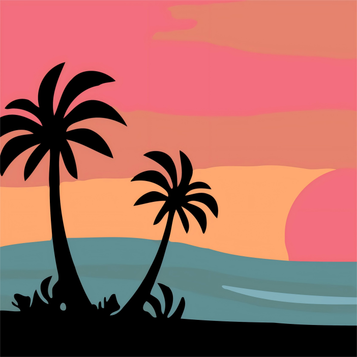 Картина по номерам на подрамнике Draw Me! «Magic sunset», (20*20 см) 