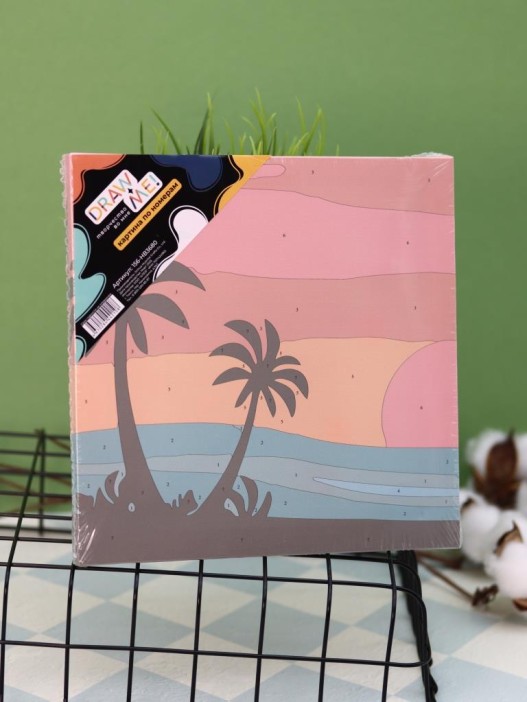 Картина по номерам на подрамнике Draw Me! «Magic sunset», (20*20 см) 