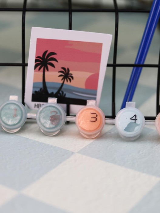 Картина по номерам на подрамнике Draw Me! «Magic sunset», (20*20 см) 