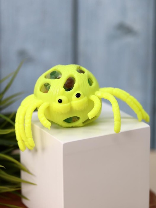 Мялка - антистресс «Squeeze spider», yellow 