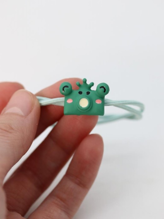 Резинка для волос GIRLY &quot;Camera frog&quot;, green 
