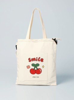 Сумка шоппер "Smile cherries", white