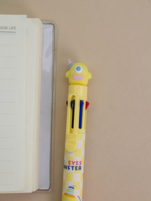Разноцветная ручка 8 в 1 &quot;Monster&quot;, yellow 