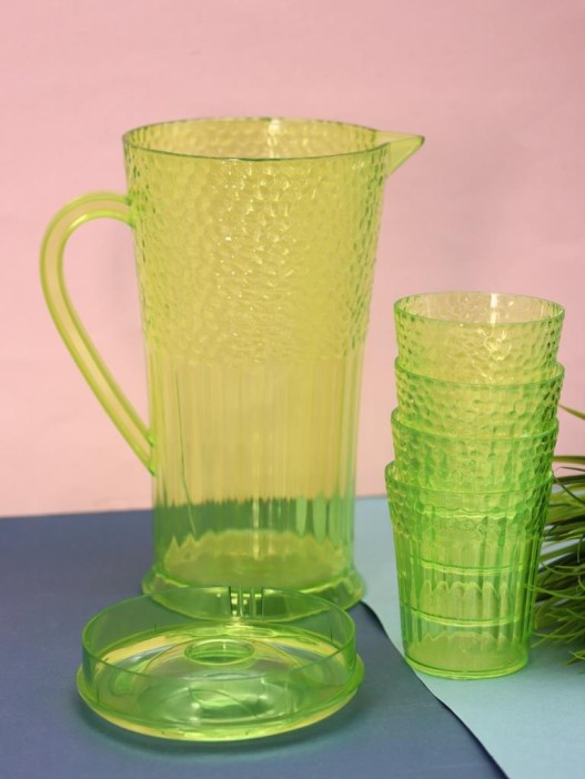 Набор для напитков (кувшин 2000 мл + 4 стакана 300 мл) &quot;Another set&quot;, green 