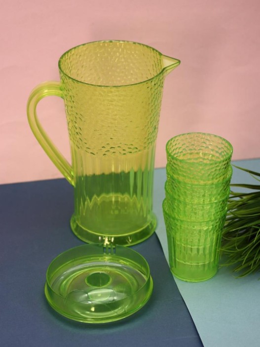Набор для напитков (кувшин 2000 мл + 4 стакана 300 мл) &quot;Another set&quot;, green 