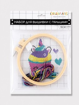 Набор для вышивки с пяльцами Draw Me! «Кексик» 15 см.