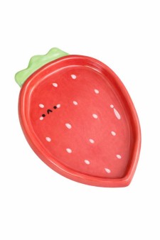 Набор керамических соусников 10шт. "Клубника", красный (13,3х9,2х2 см)