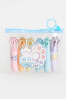 Набор маркеров "Transparent paws", 6 шт, mix
