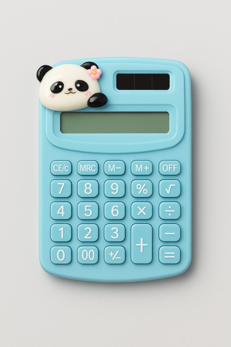 Калькулятор "Flower panda", green 