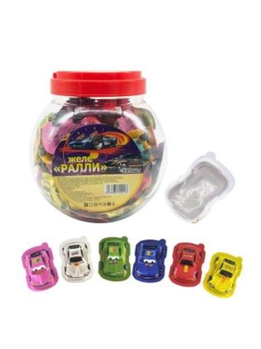 Желе &quot;Ралли&quot; машинки Ассорти вкусов (банка - 120 шт.) 