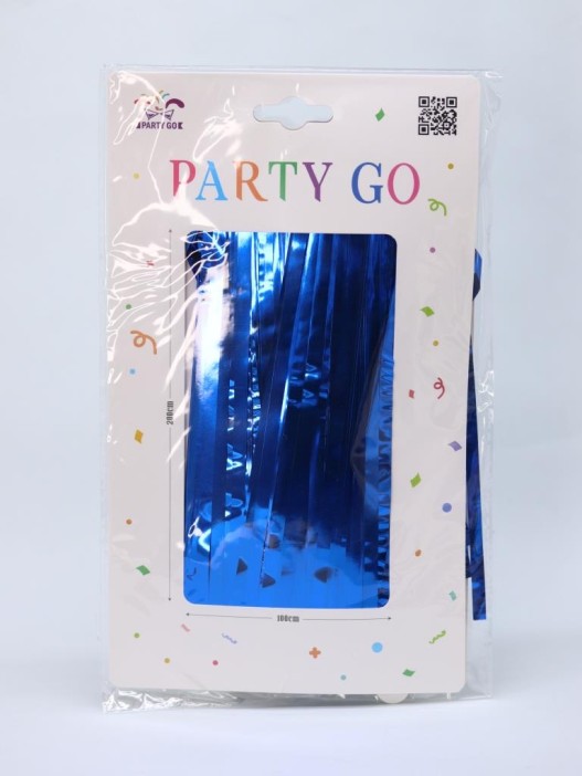 Праздничный занавес, дождик для фотозоны &quot;Rain&quot;, dark blue (100*200 см) 