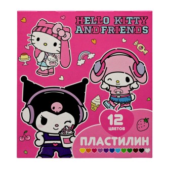 Пластилин 12 цветов "Куроми", 240 гр, стека пластиковая