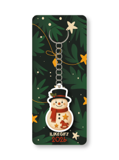 Брелок ECO из дерева iLikeGift &quot;Снеговик&quot;