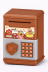 Копилка-сейф "Good luck", brown (11.5*8 см), пластик 