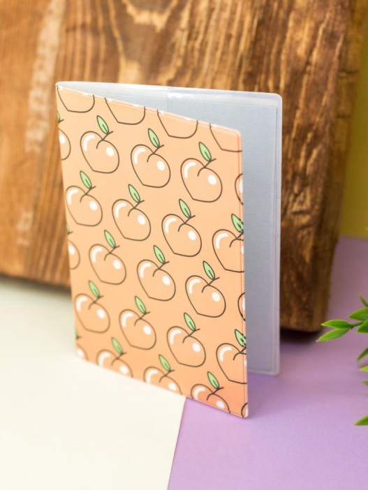 ОБЛОЖКА ДЛЯ ПАСПОРТА &quot;Peach paradise&quot;, плотность 600 мкм 