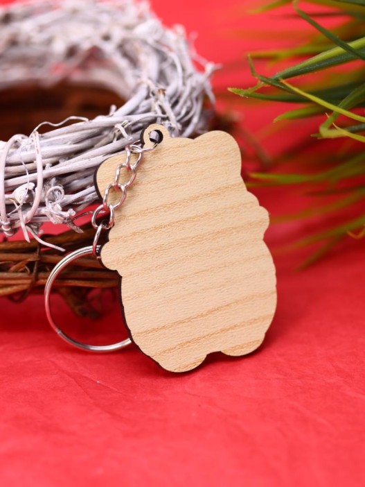 Брелок ЭКО из дерева "Романтичный хомячок" 