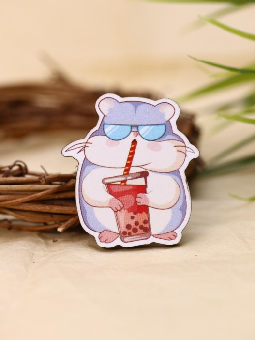 Значок ECO из дерева "Хомячок и баблти" 