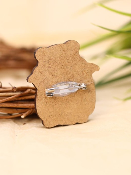 Значок ECO из дерева "Хомячок и баблти" 