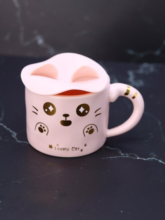 Кружка «Ears and paws», pink (450 ml) 