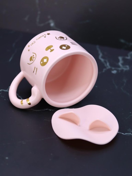 Кружка «Ears and paws», pink (450 ml) 