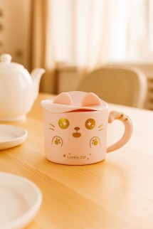 Кружка «Ears and paws», pink (450 ml)