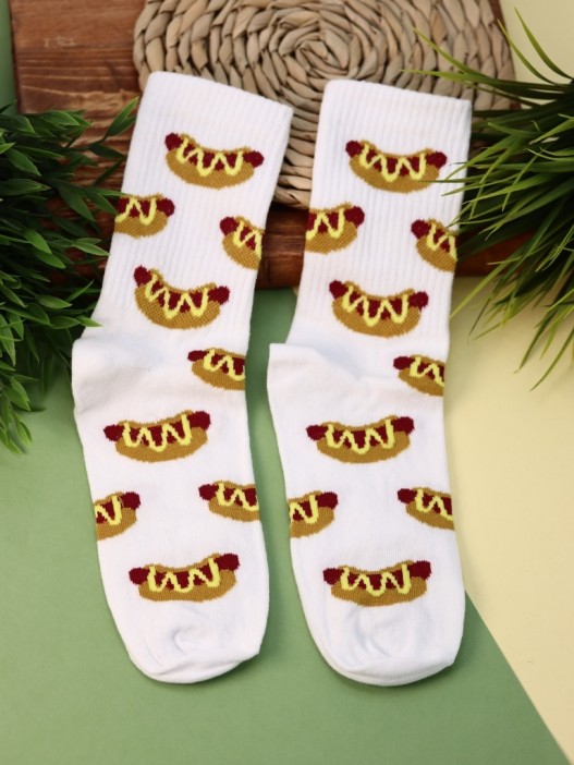 Носки женские &quot;Hot Dog&quot;, р. 35-40, белый 