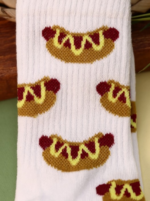 Носки женские &quot;Hot Dog&quot;, р. 35-40, белый 