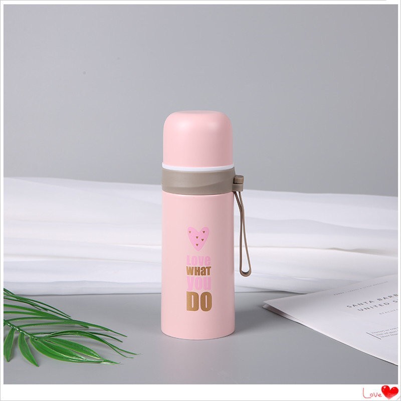 Термос "Love what you do", pink (350ml)